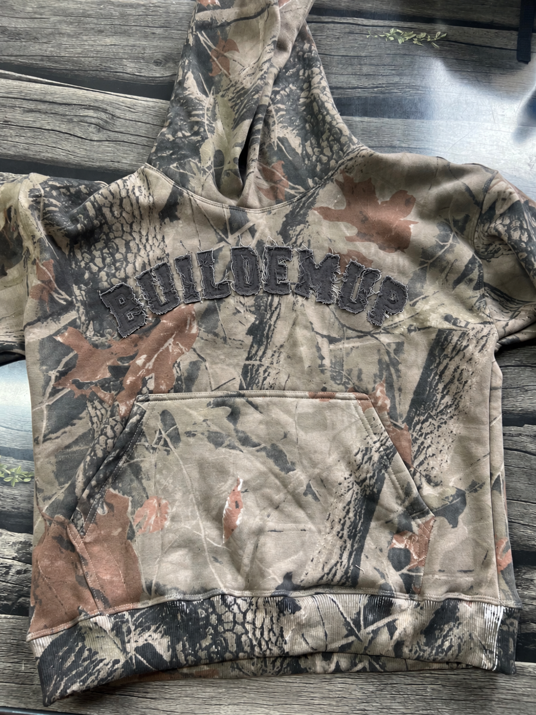 CHARCOAL/CAMO OverSized hoodie: PRE ORDER